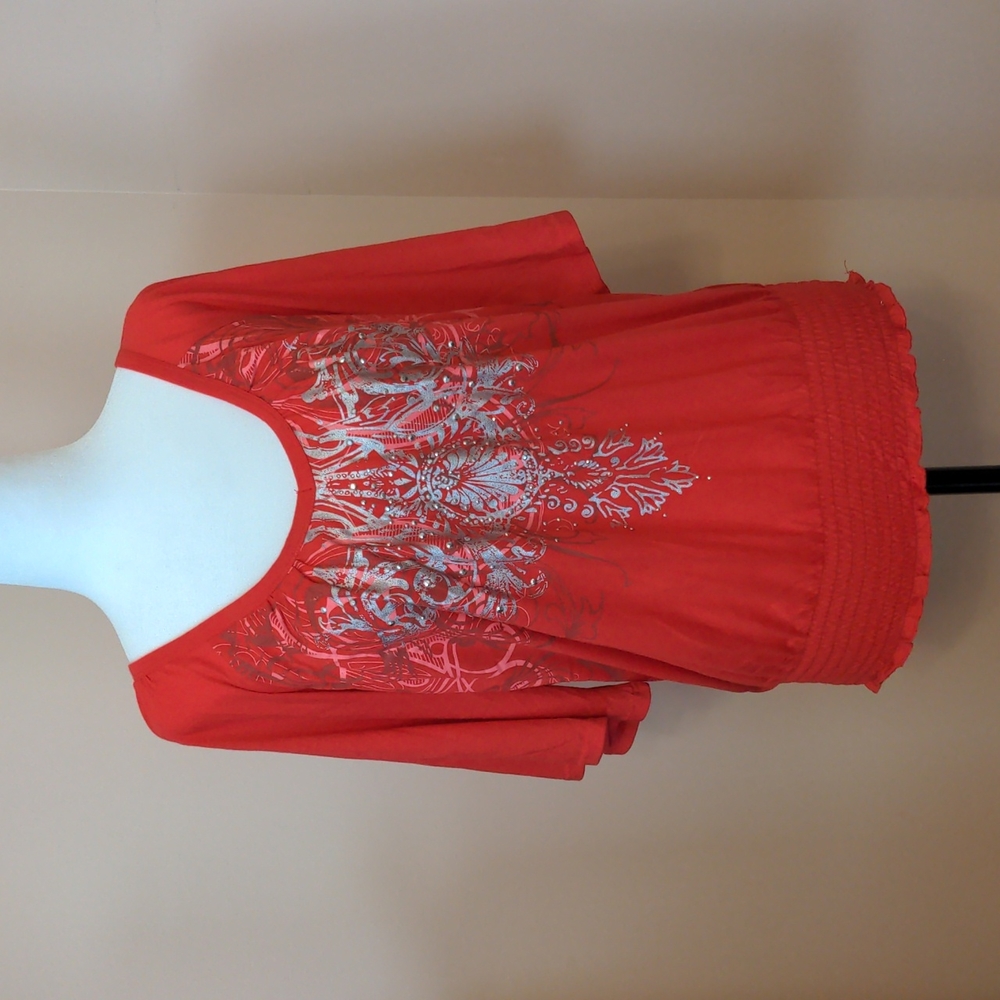 Ruffled Elastic Bottom Top